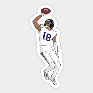 the number 18 catch Sticker